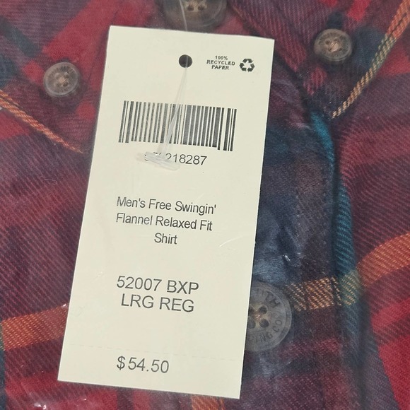 Flannel Plaid Shirt Mens Large Duluth Free Swingin Relax Fit - Picture 2 of 3